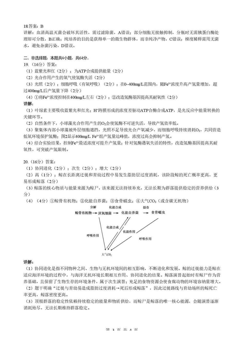 湖北随州市2026届高三下学期二模考试生物答案.pdf_第3页