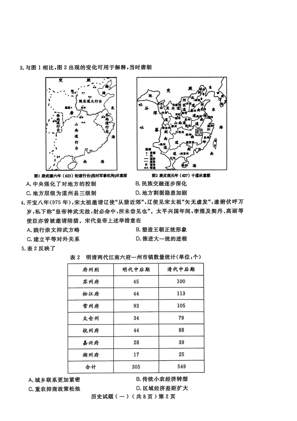 聊城市2026年普通高中学业水平等级考试模拟卷历史.pdf_第2页
