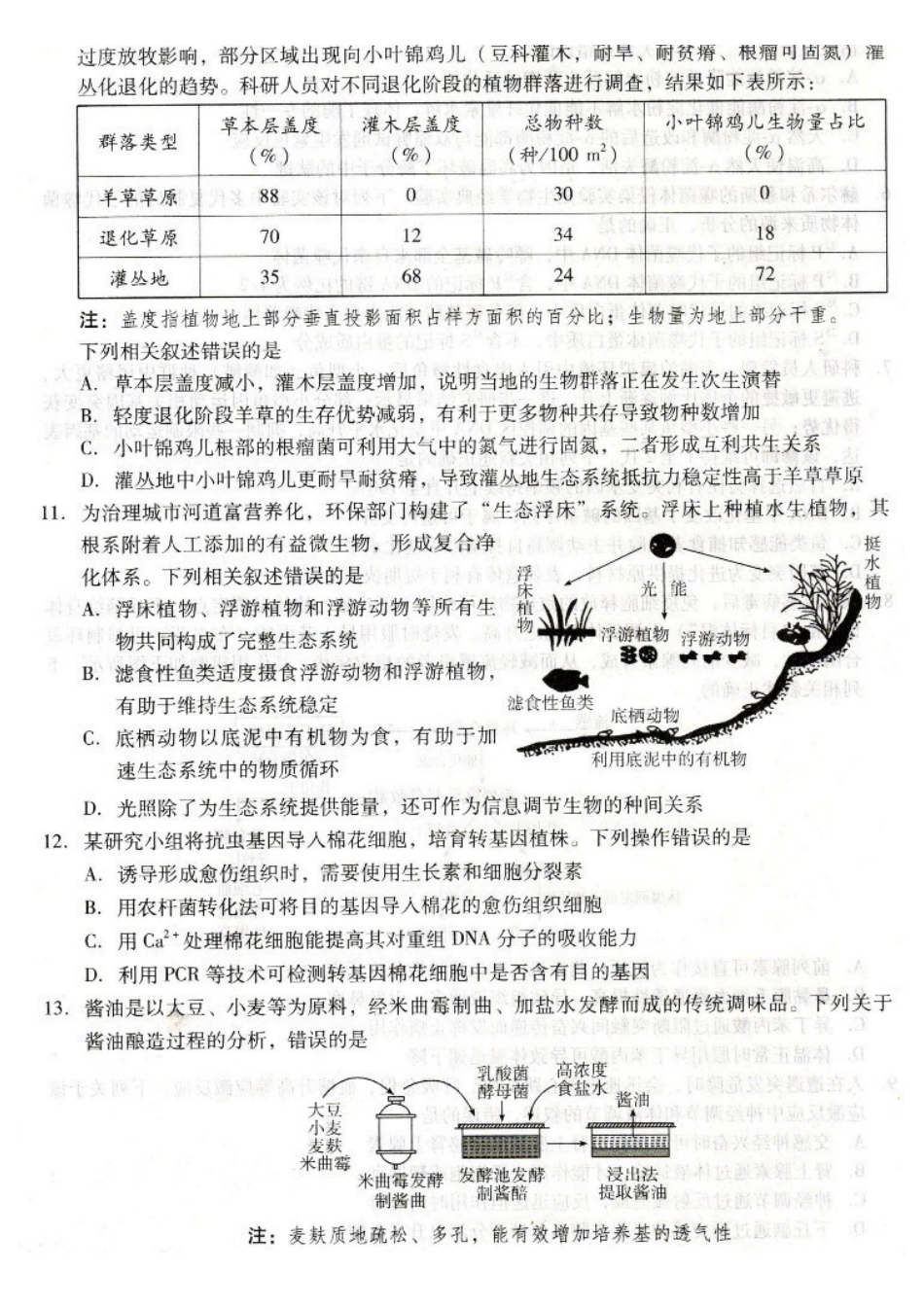 生物河北、河南琢名小渔名校联考2026届高三年级开学调研检测(3.6-3.7).pdf_第3页