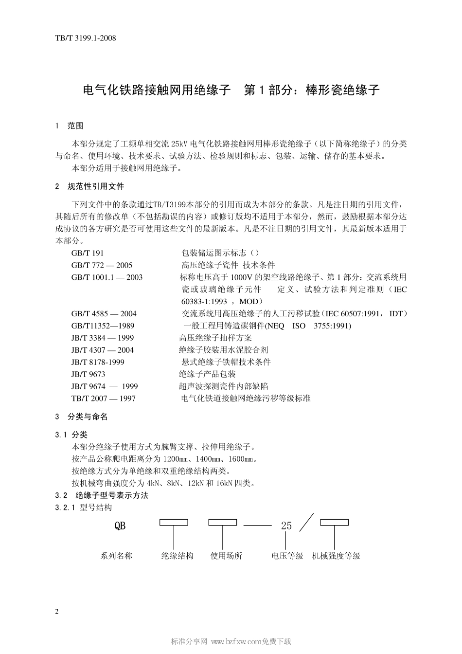 TBT 3199-2008 电气化铁路接触网用绝缘子(第1-2部分).pdf_第3页