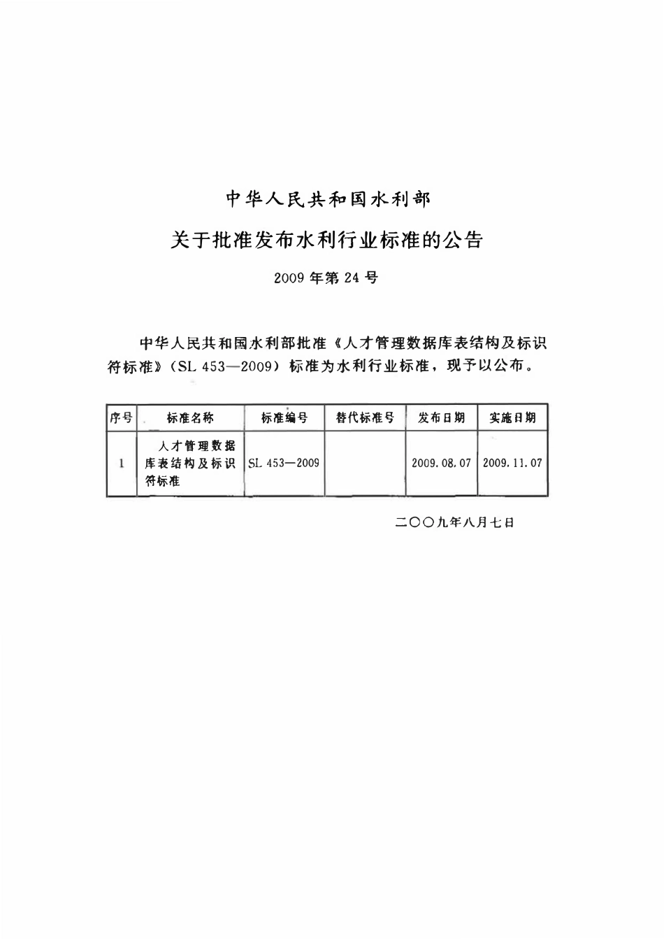 SL 453-2009 人才管理数据库表结构及标识符标准.pdf_第2页