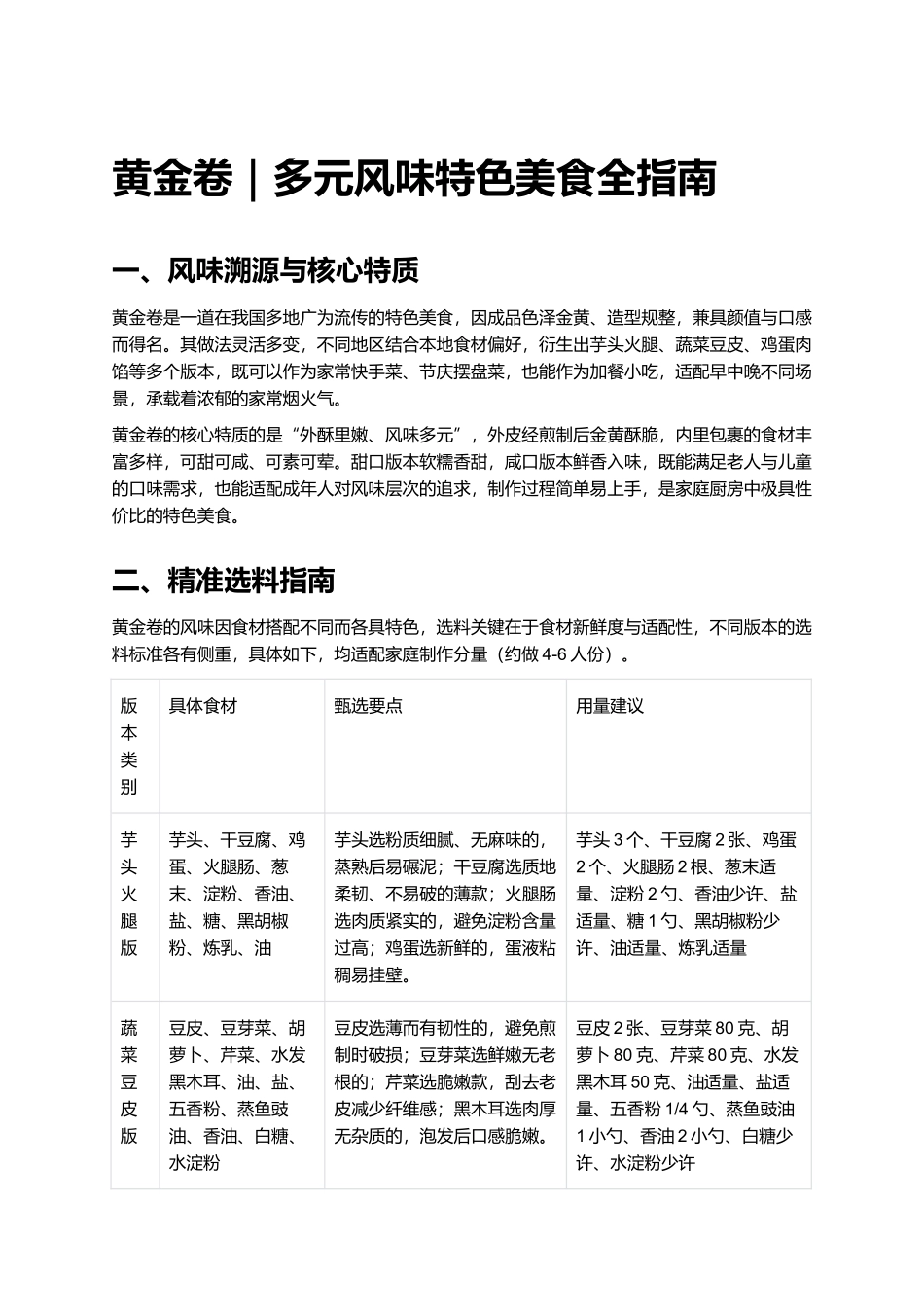 黄金卷｜多元风味特色美食全指南.docx_第1页
