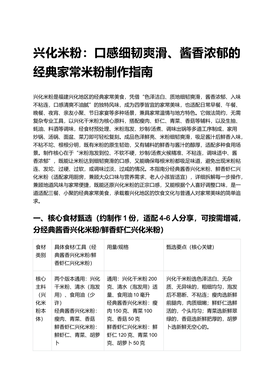 兴化米粉:口感细韧爽滑、酱香浓郁的经典家常米粉制作指南.docx_第1页