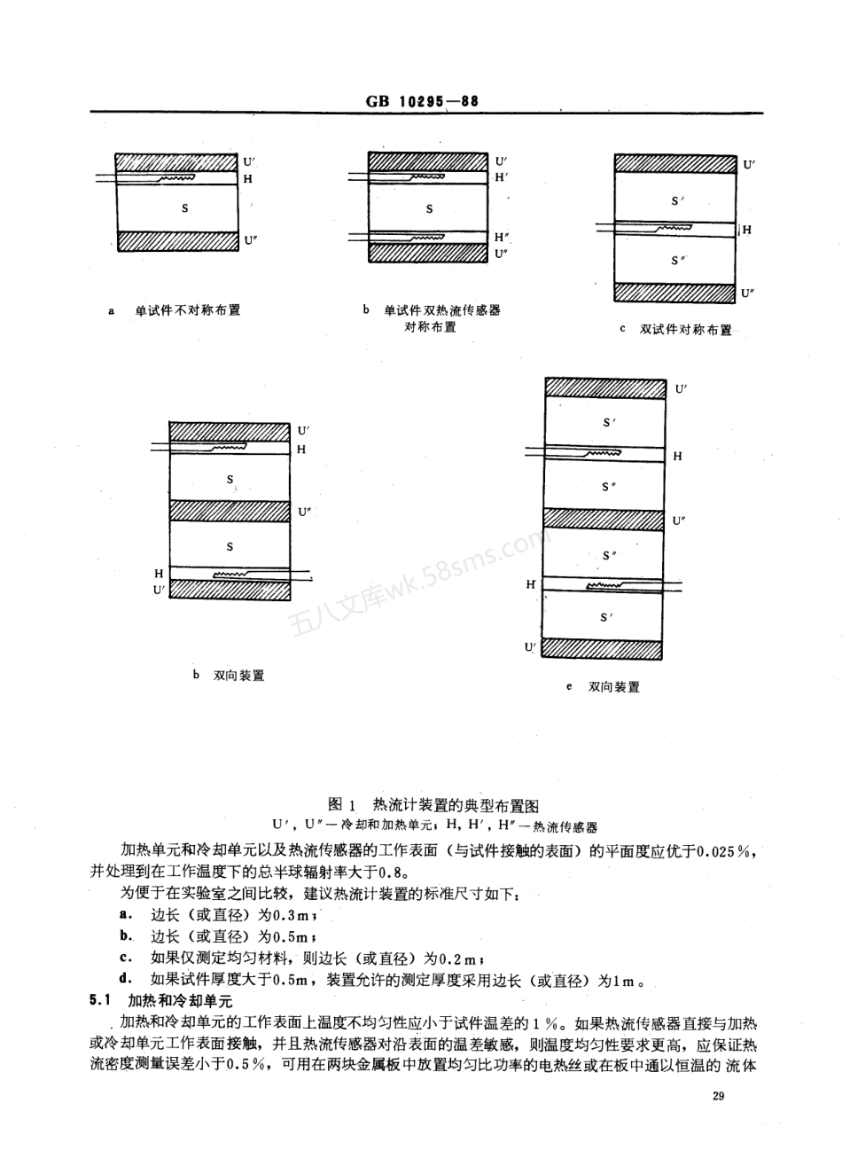 GB 10295-1988 绝热材料稳态热阻及有关特性的测定 热流计法.pdf_第3页