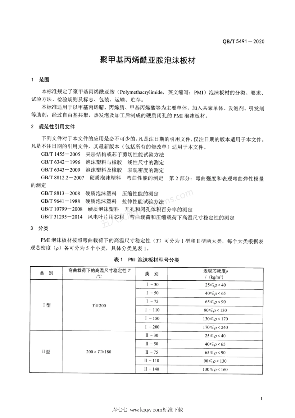 QBT 5491-2020 聚甲基丙烯酰亚胺泡沫板材.pdf_第3页
