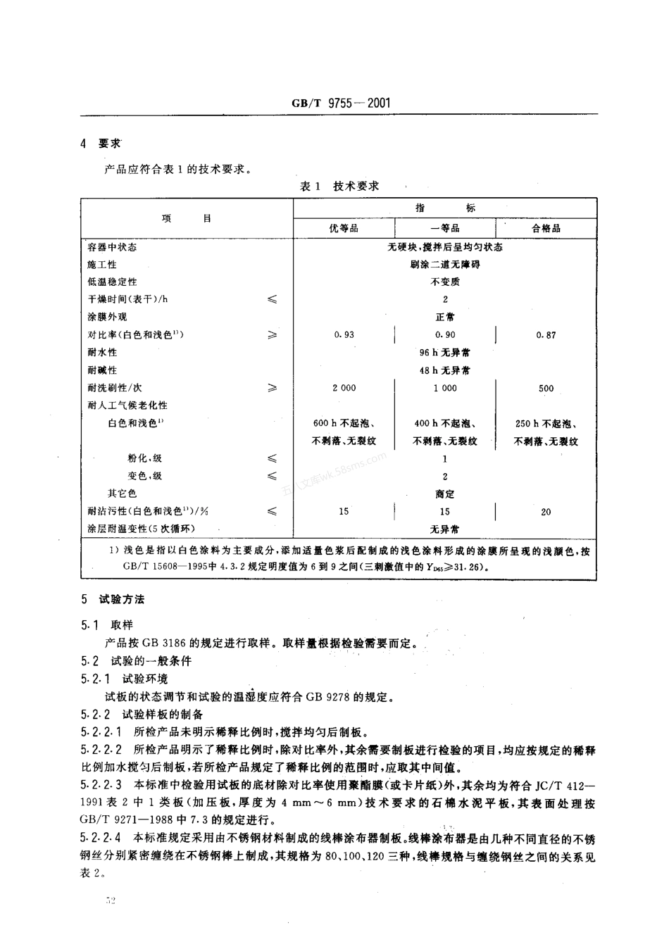 GBT 9755-2001 合成树脂乳液外墙涂料.pdf_第3页