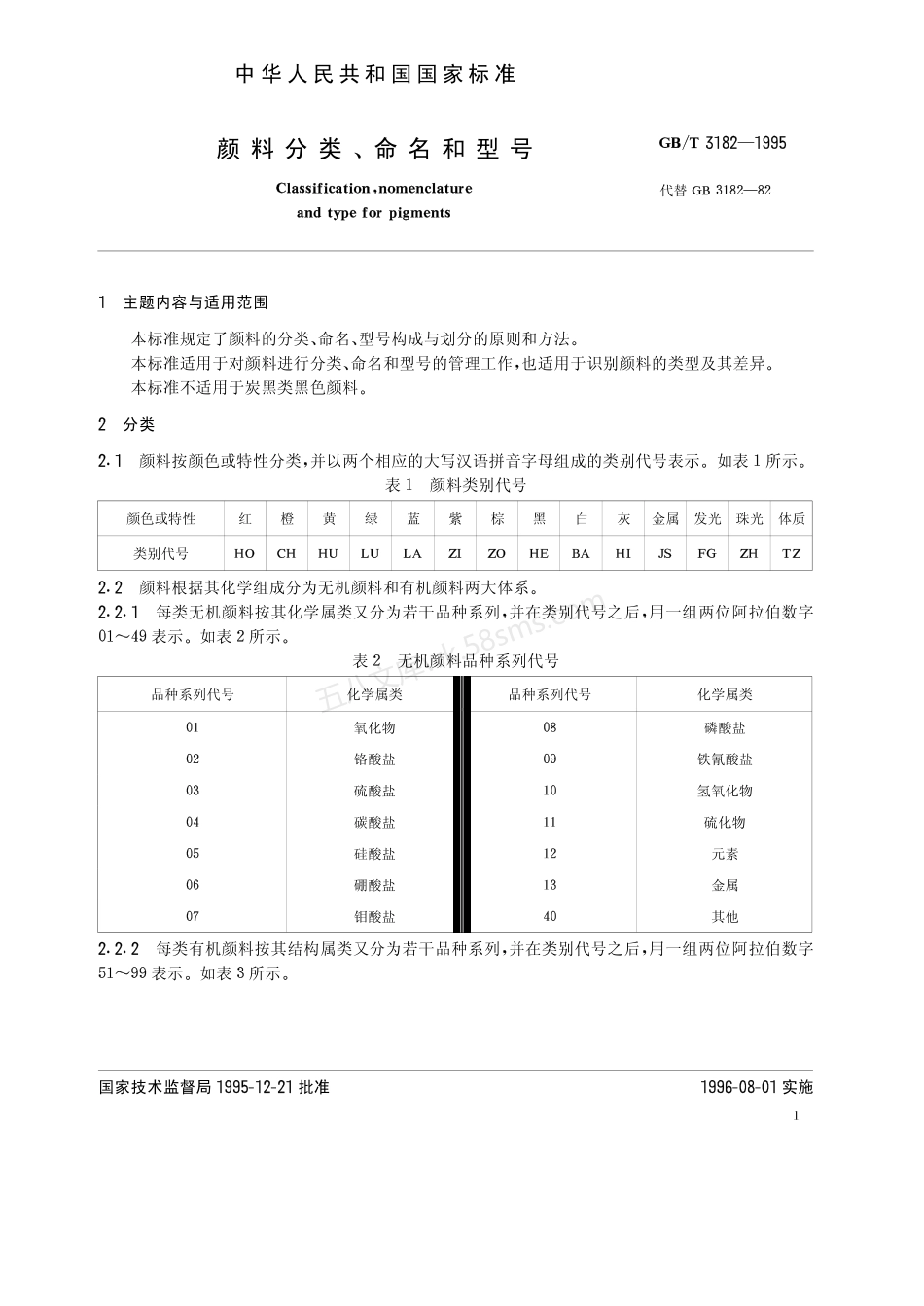 GBT 3182-1995 颜料分类命名和型号.pdf_第2页