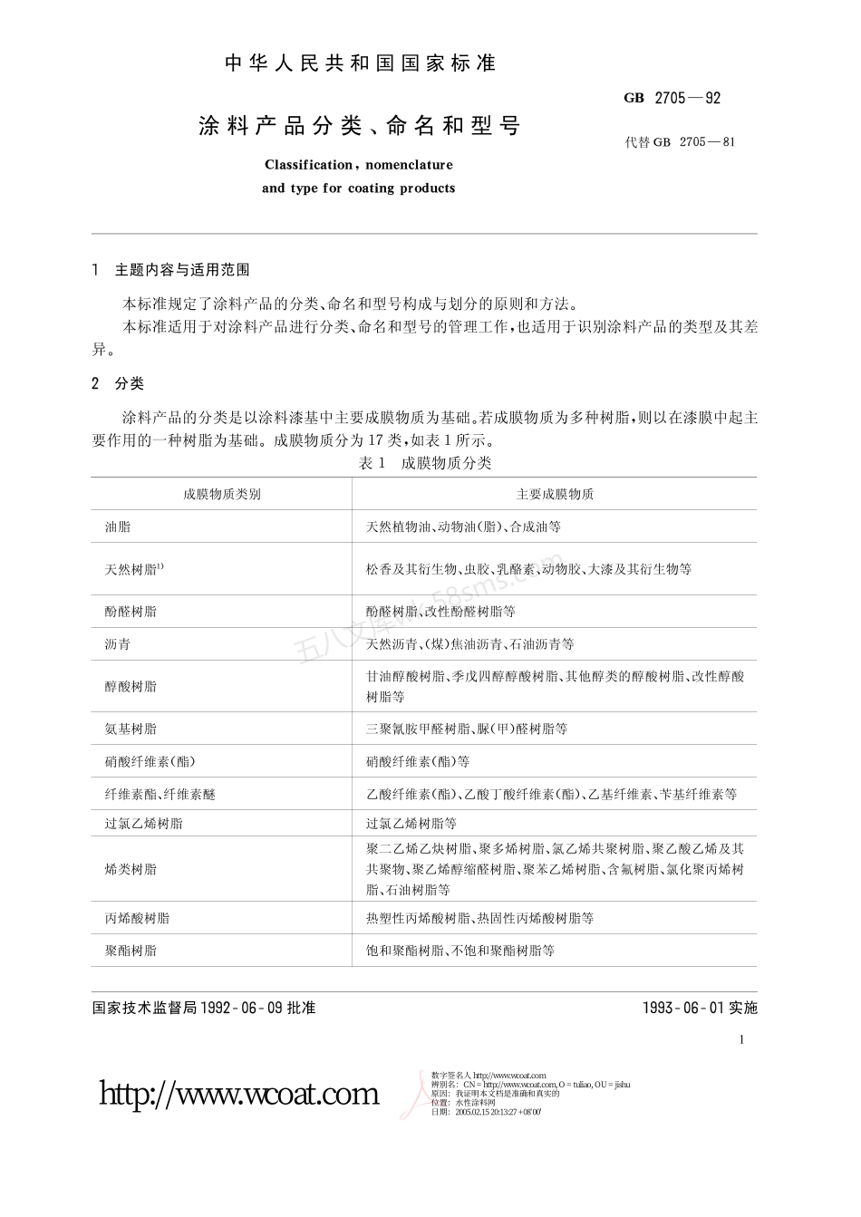 GBT 2705-1992 涂料产品分类命名和型号.pdf_第2页
