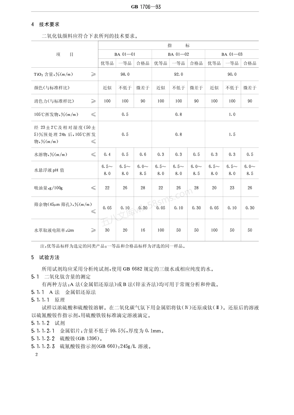 GBT 1706-1993 二氧化钛颜料.pdf_第3页