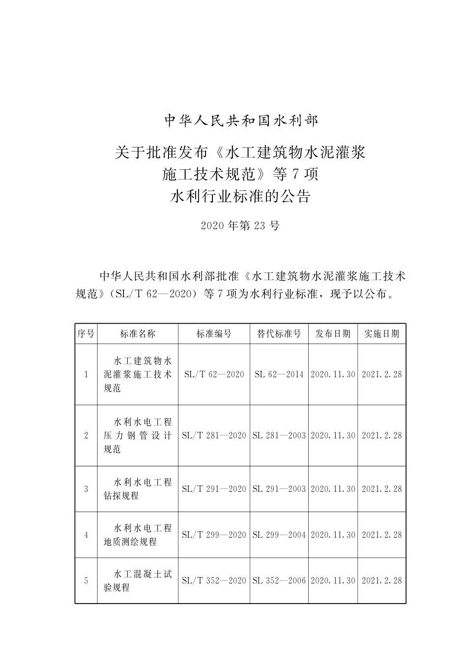SLT 291-2020 水利水电工程钻探规程.pdf_第2页