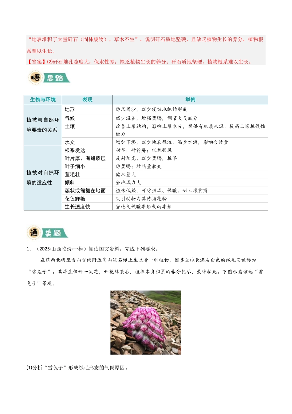 【大题精做】冲刺2025年高考地理大题突破-大题04 自然地理环境的整体性与差异性（5大热点角度）（解析版）.docx_第3页