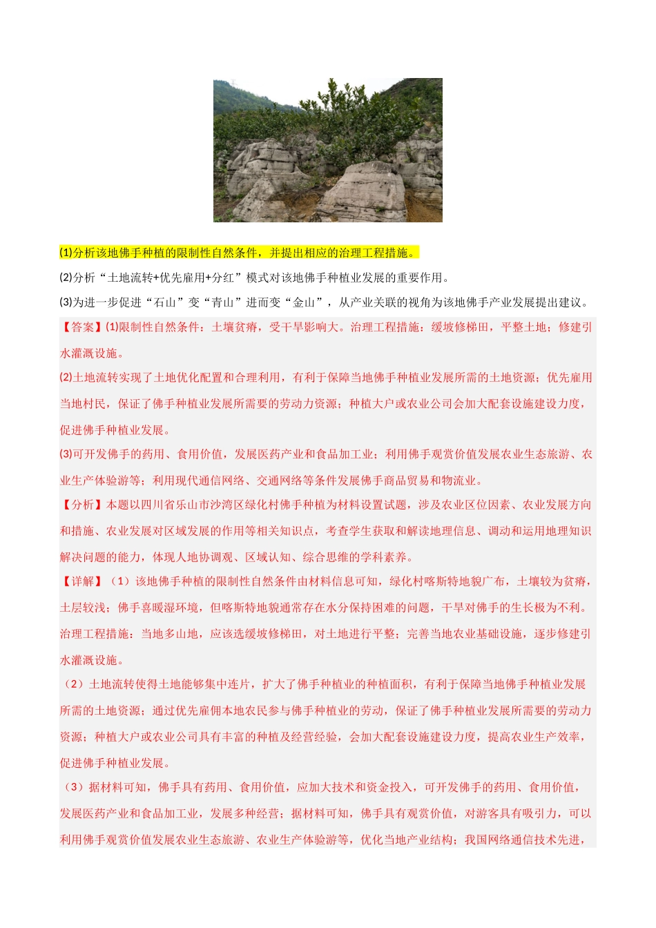 【大题精做】冲刺2025年高考地理大题突破-题型03 区位分析类（解析版）.docx_第3页