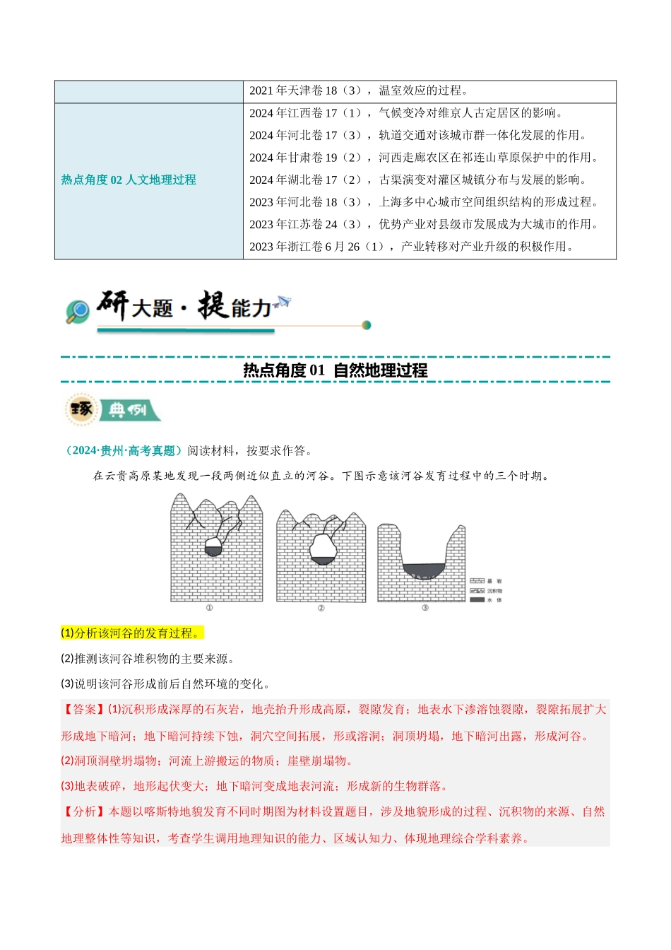 【大题精做】冲刺2025年高考地理大题突破-题型07 地理过程类（解析版）.docx_第2页