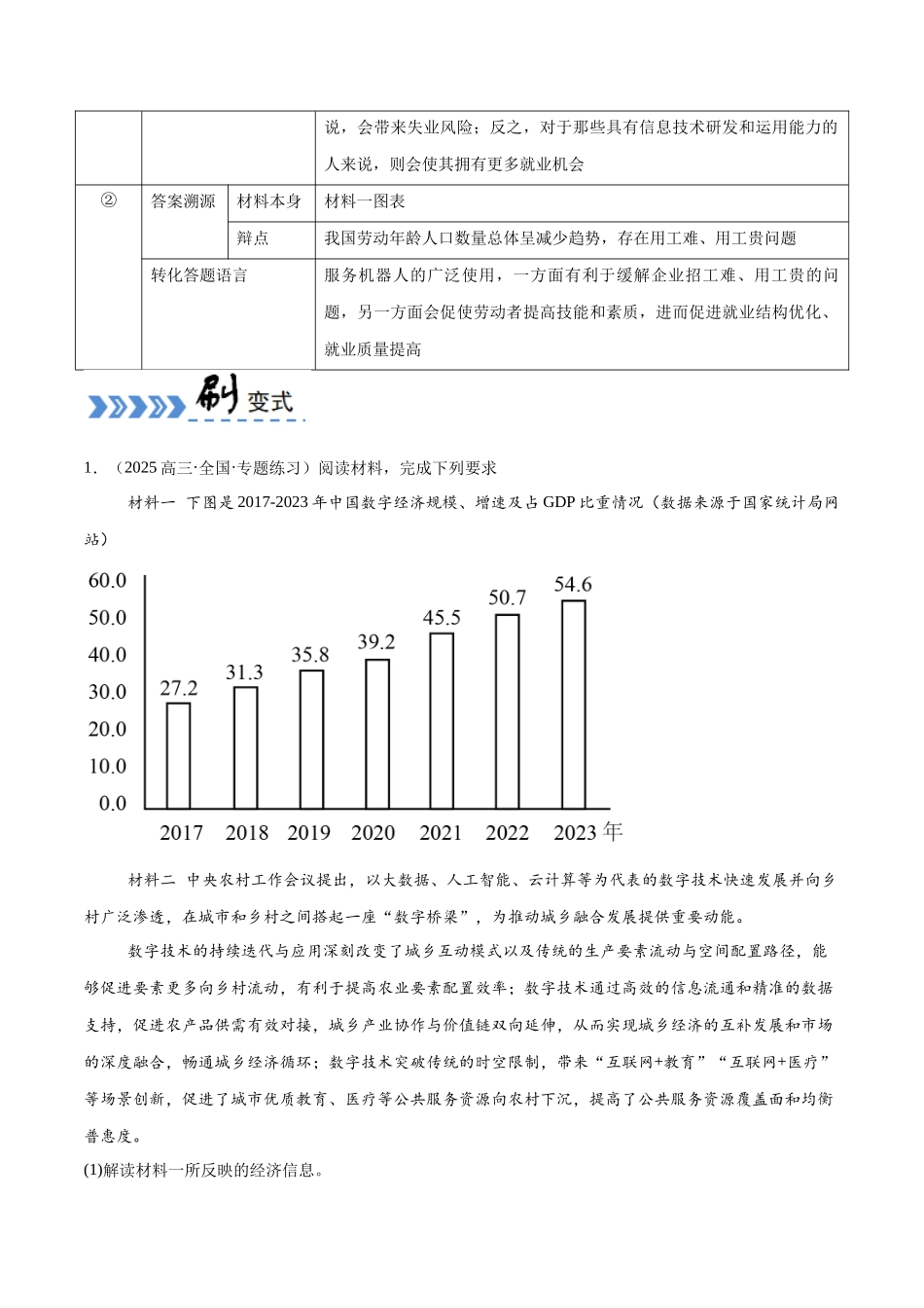 【大题精做】冲刺2025年高考政治大题突破-题型01 图表类主观题 （原卷版）.docx_第3页