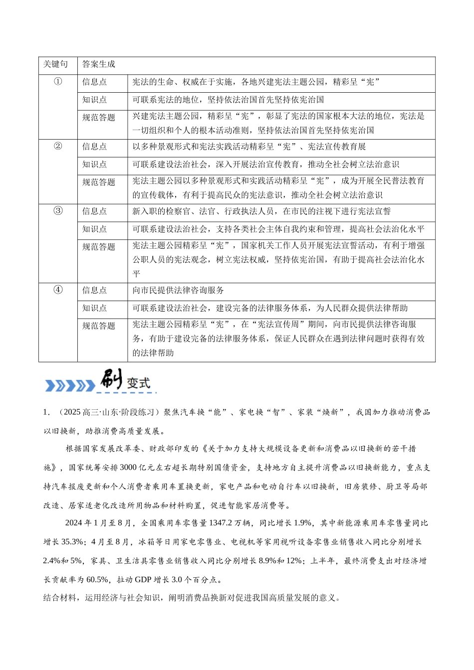 【大题精做】冲刺2025年高考政治大题突破-专题05 意义、影响类主观题（解析版）.docx_第3页