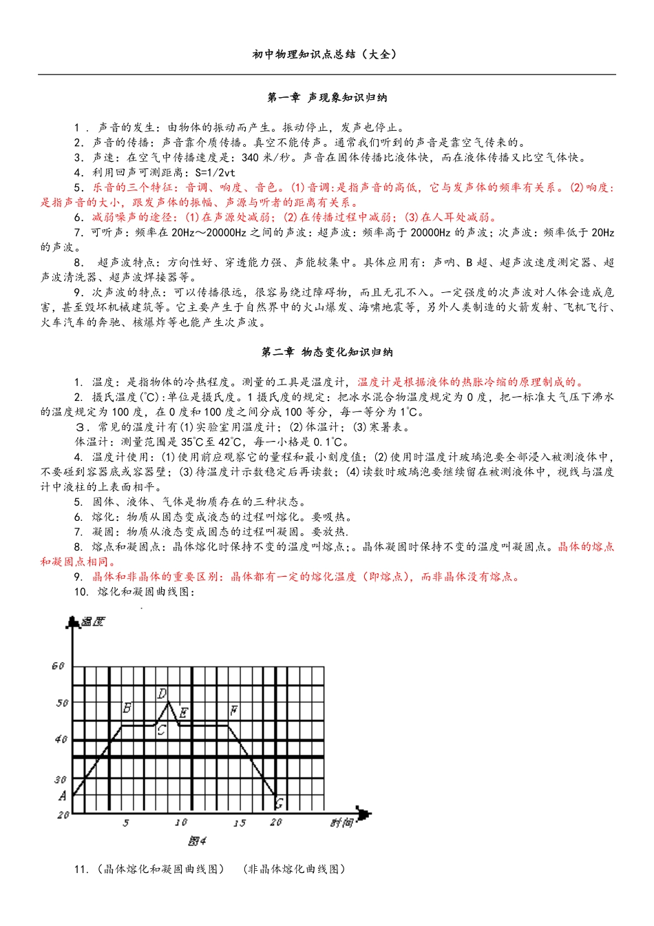 02【精简版】初中物理知识点梳理总结【中考冲刺必备】(回老师) .pdf_第1页