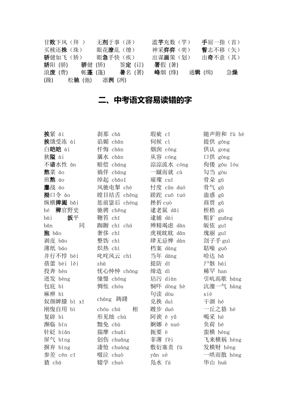 26中考语文专题总复习资料(通用版) .docx_第3页