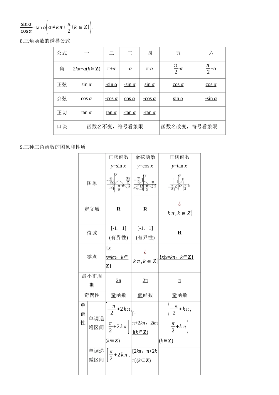 2026步步高高考大二轮复习数学-知识必备 3.三角函数、三角恒等变换与解三角形.docx_第2页