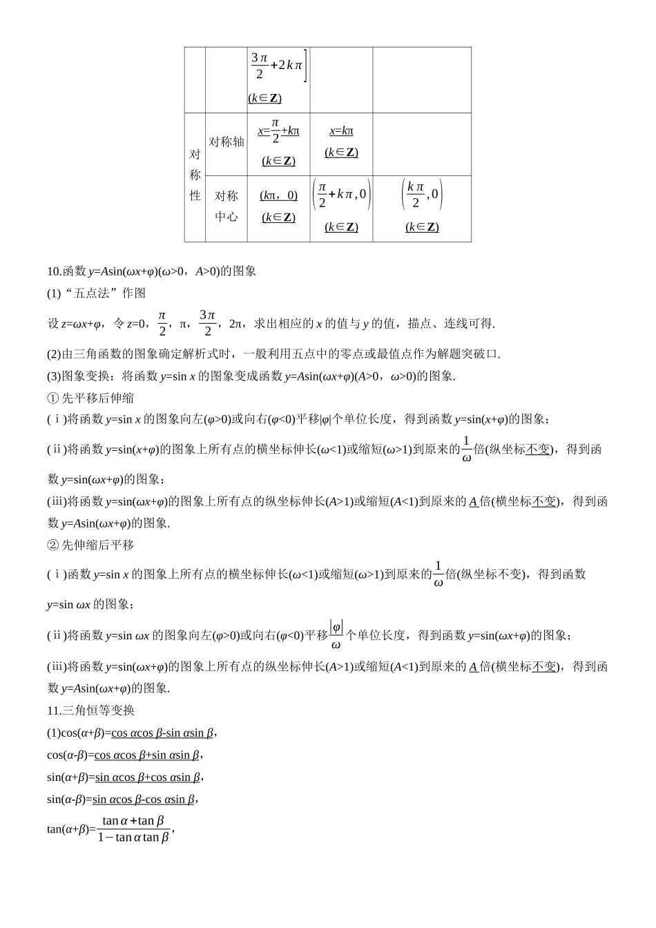 2026步步高高考大二轮复习数学-知识必备 3.三角函数、三角恒等变换与解三角形.docx_第3页