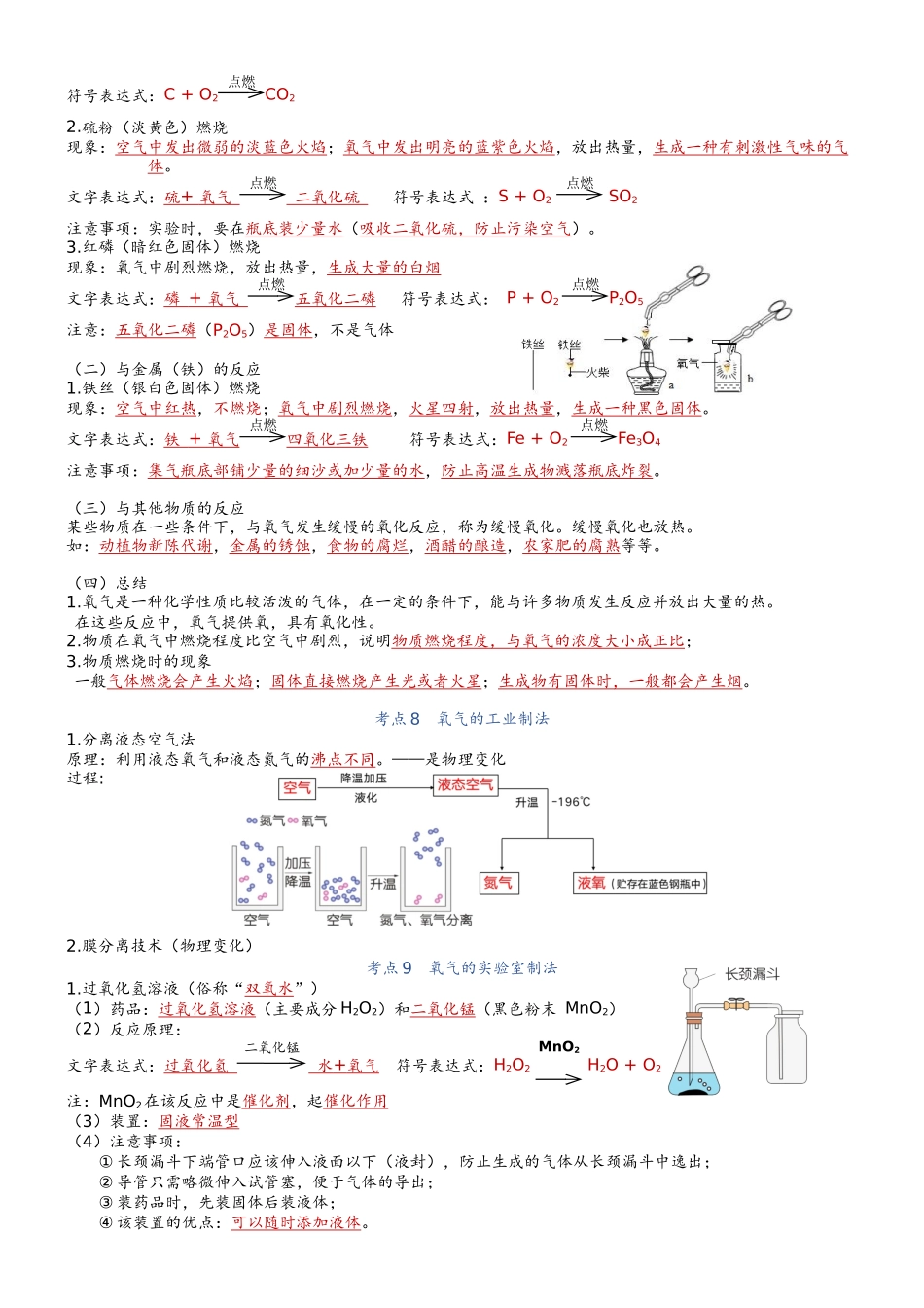 第2单元空气-【知识清单】九年级化学同步必备单元知识清单(人教版).docx_第3页