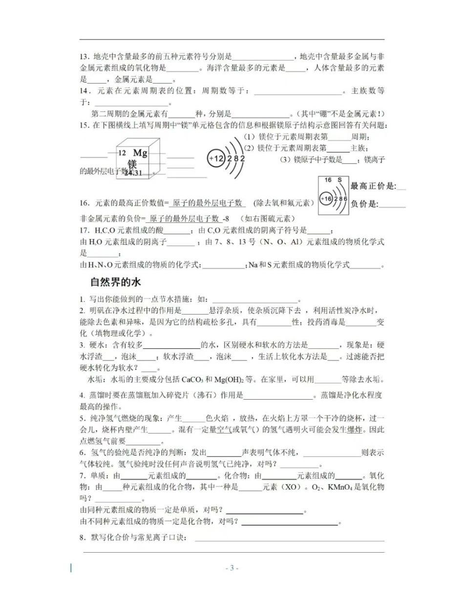 2025初中化学默写版知识点总结大全 1.pdf_第3页