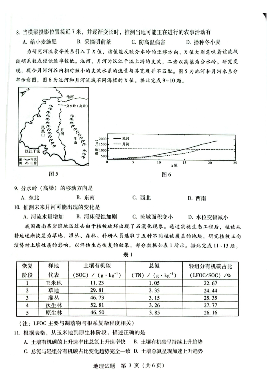 2026届高中毕业班3月适应性测试地理.pdf_第3页