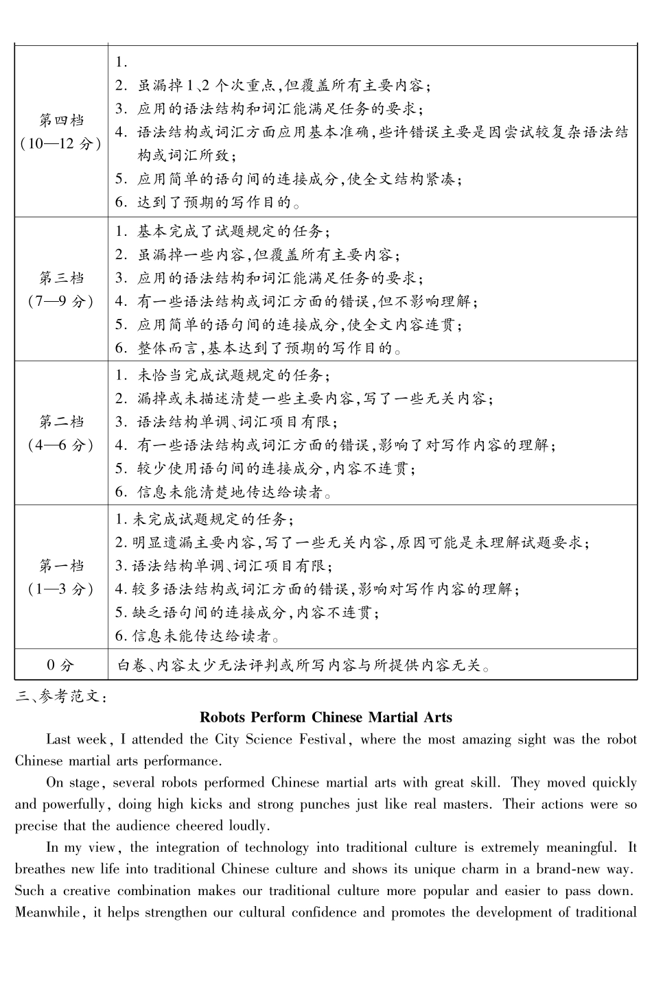内江市高中2026届第二次模拟考试题英语答案.pdf_第2页