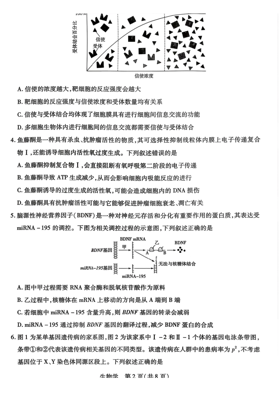 生物试卷-山西天一2026年高三3月联考（含答案）.pdf_第2页