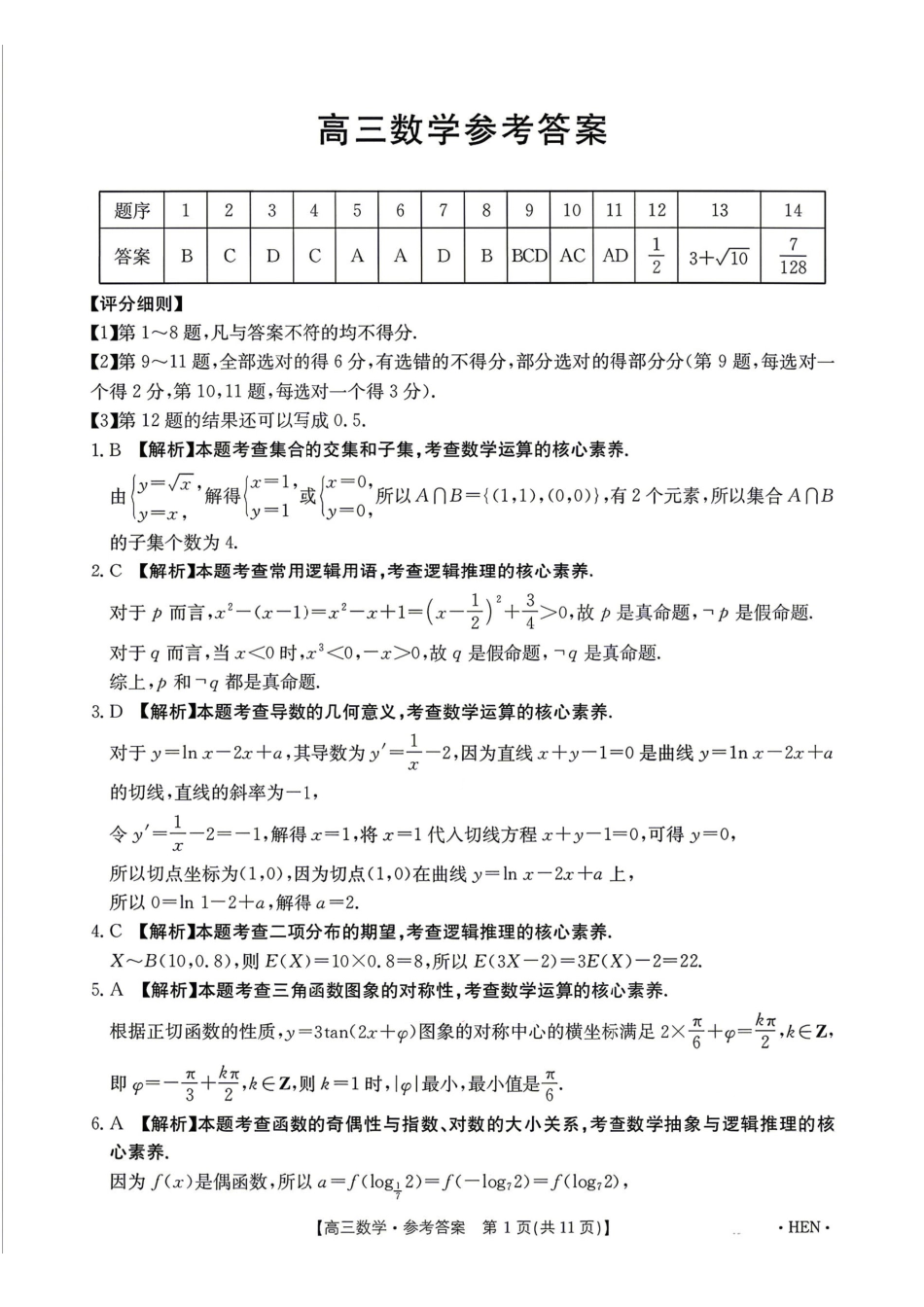 数学全国金太阳2026届高三年级下学期3月大联考(3.26-3.27)(1).pdf_第1页