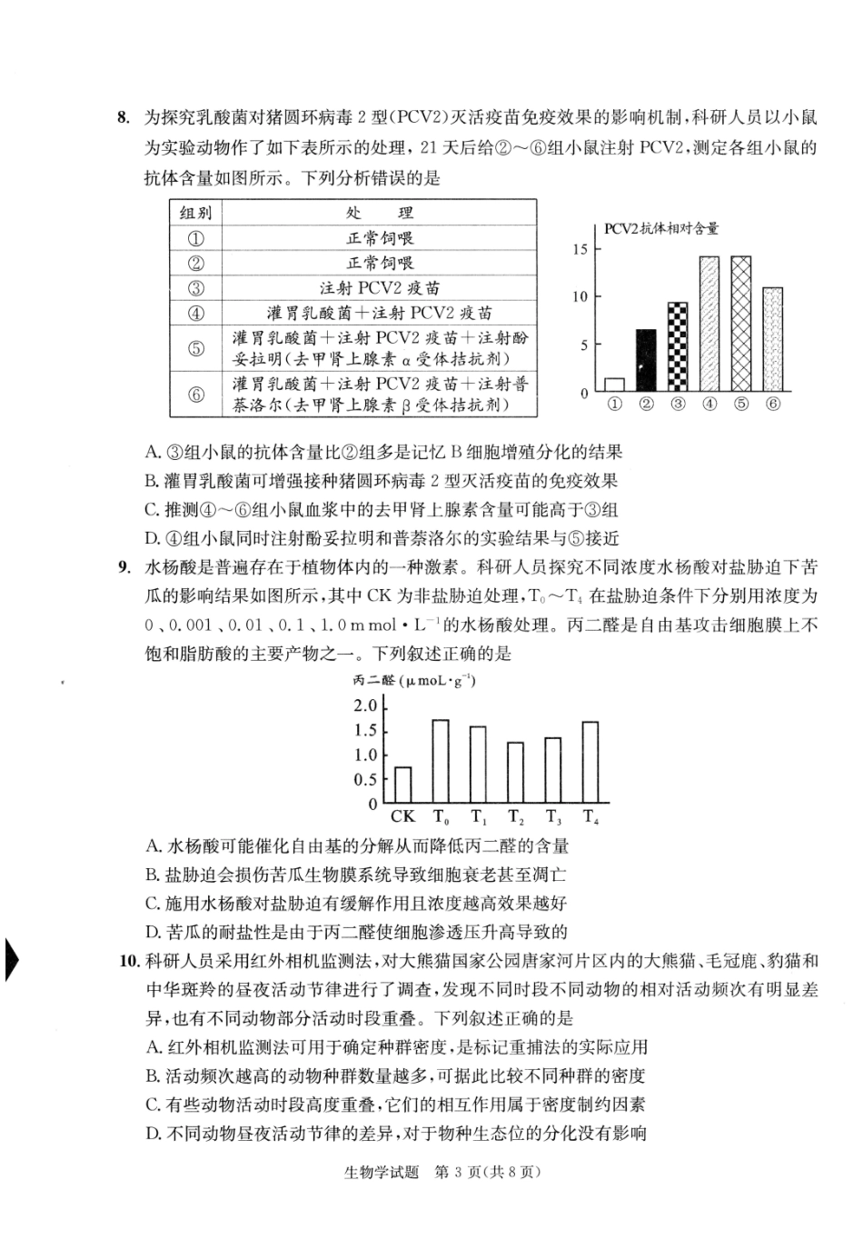 四川成都市2023级高三第二次模拟测试生物.pdf_第3页