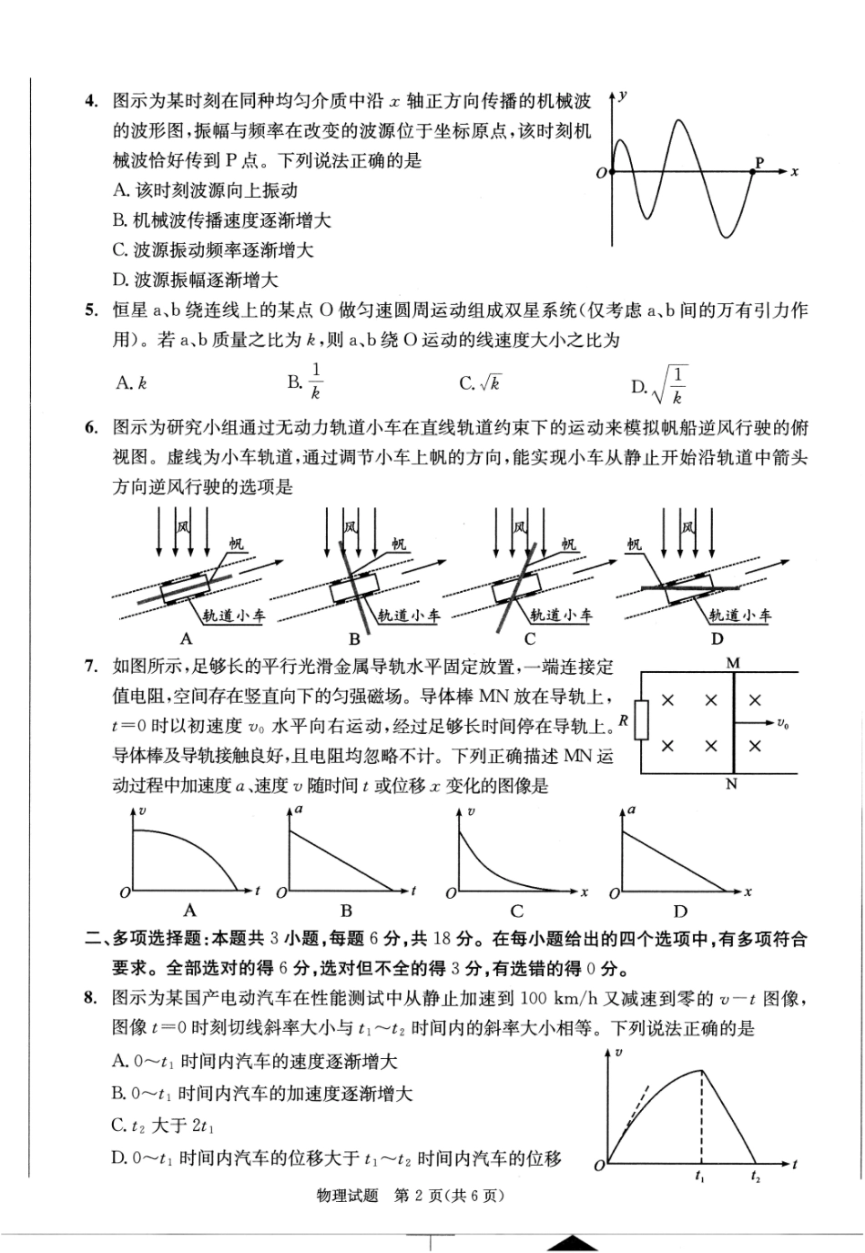 四川成都市2023级高三第二次模拟测试物理.pdf_第2页
