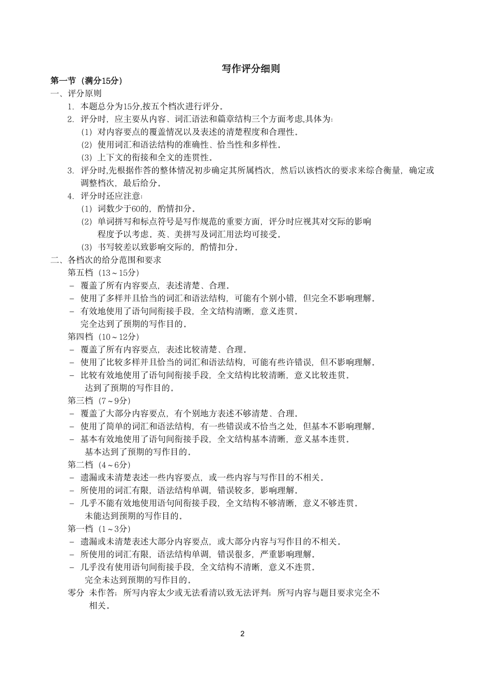 太原市2026年高三年级模拟考试（一）英语答案.pdf_第2页