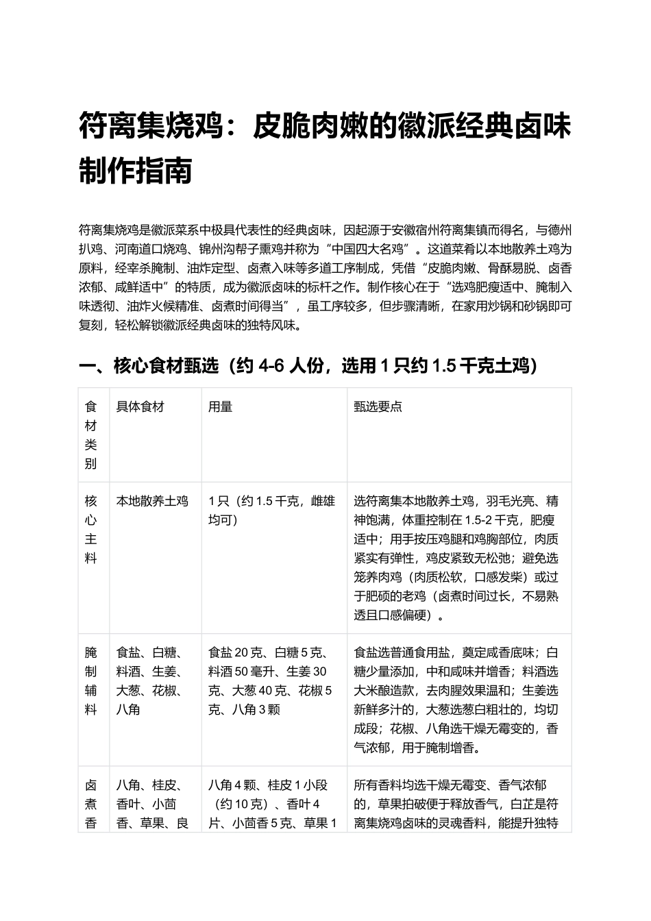 符离集烧鸡：皮脆肉嫩的徽派经典卤味制作指南.docx_第1页