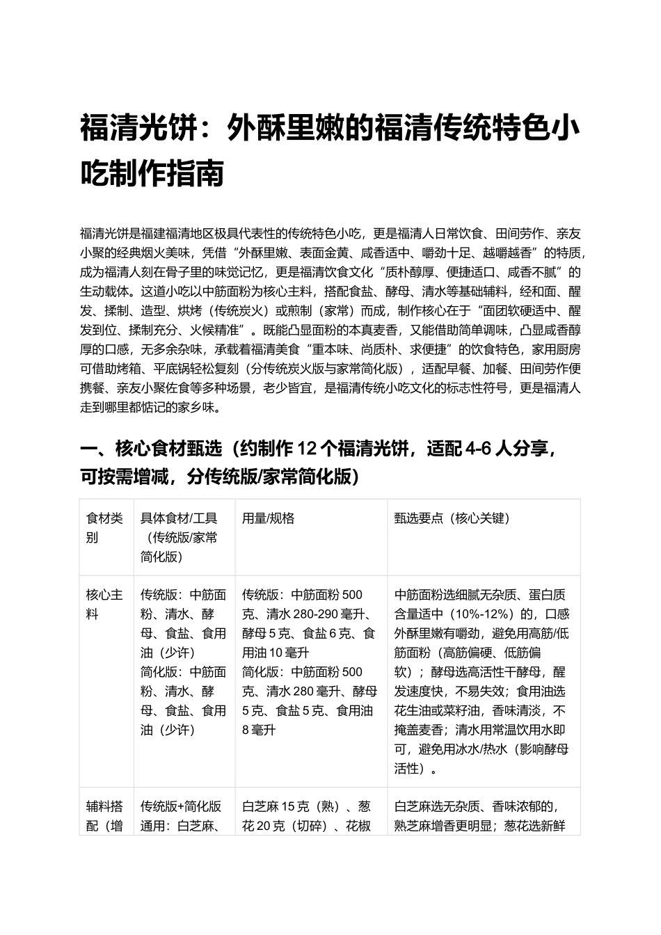 福清光饼：外酥里嫩的福清传统特色小吃制作指南.docx_第1页