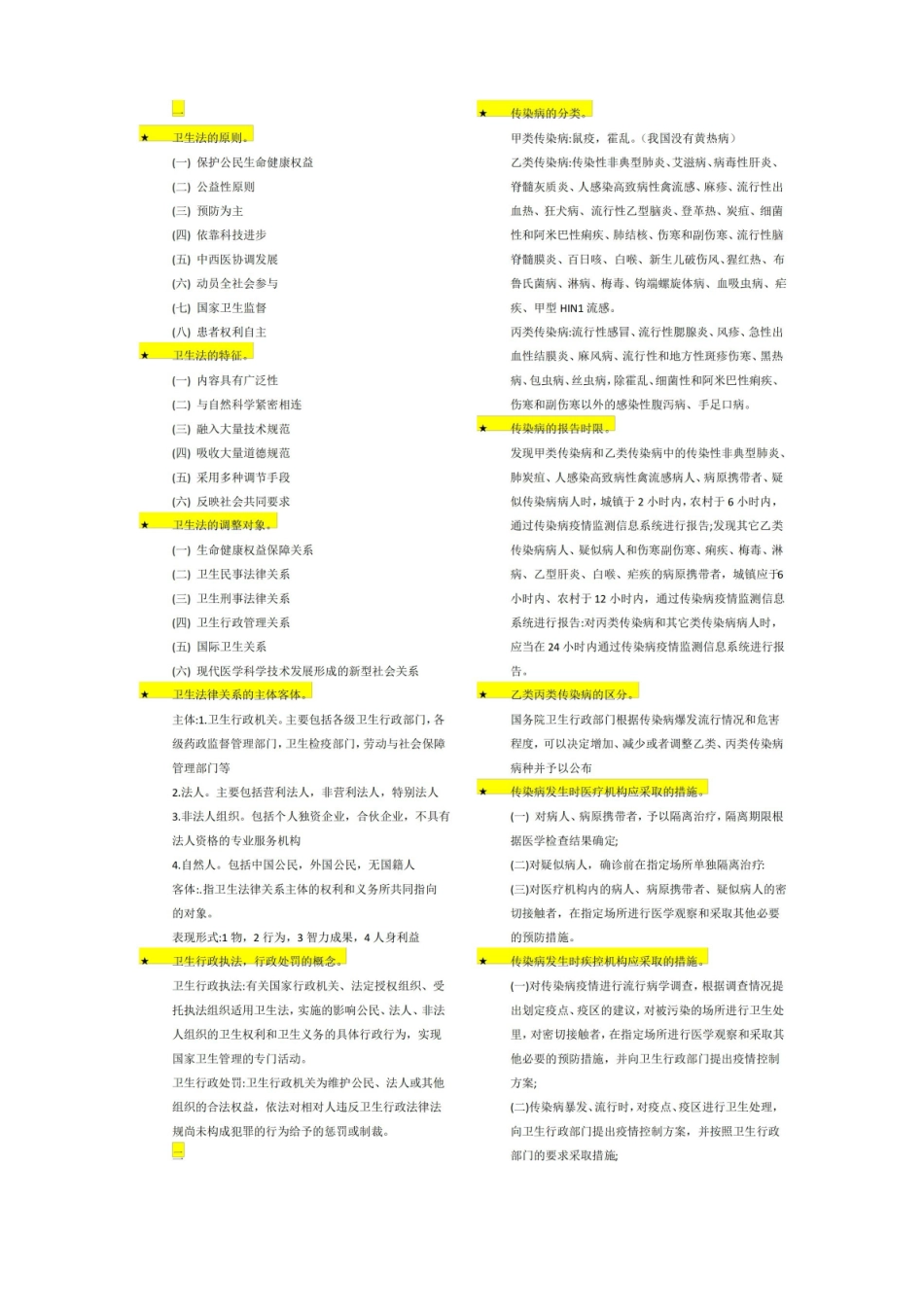 卫生法知识点总结.pdf_第1页