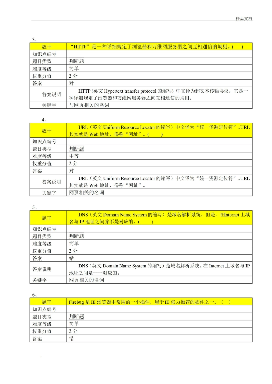 项网页制作基础知识答案【网页设计与制作项目教程】.pdf_第3页