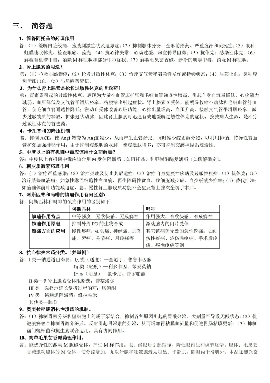 药理学复习题及答案(整理).pdf_第2页