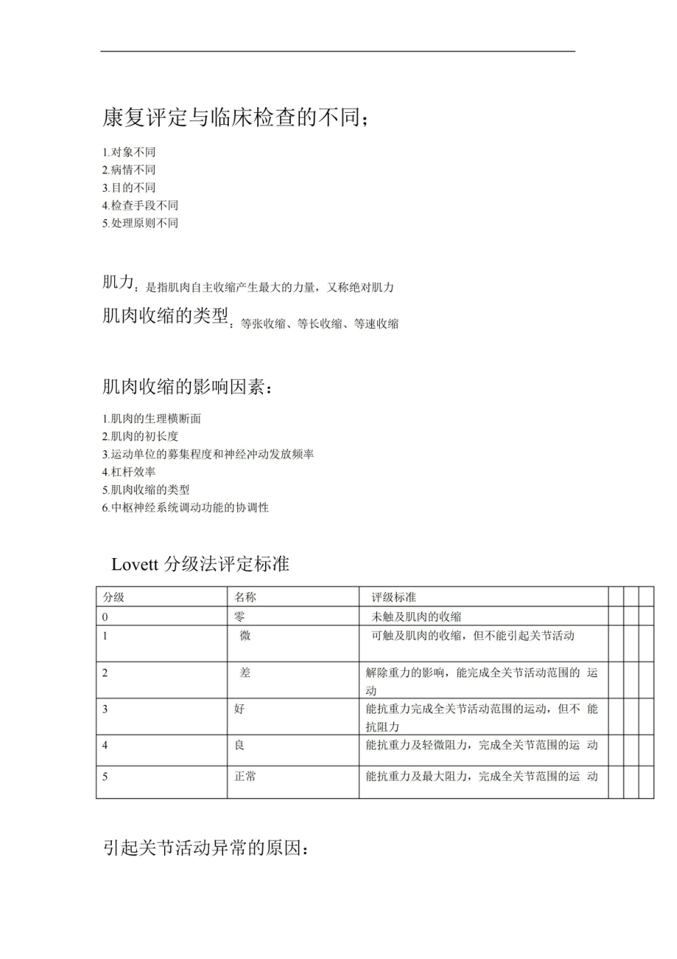 康复评定技术重点考试.pdf_第1页