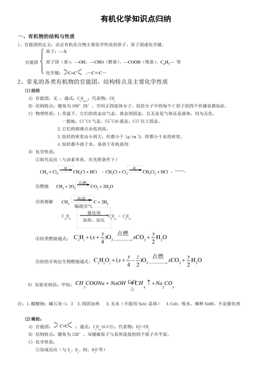 有机化学知识点总结归纳(全).pdf_第1页