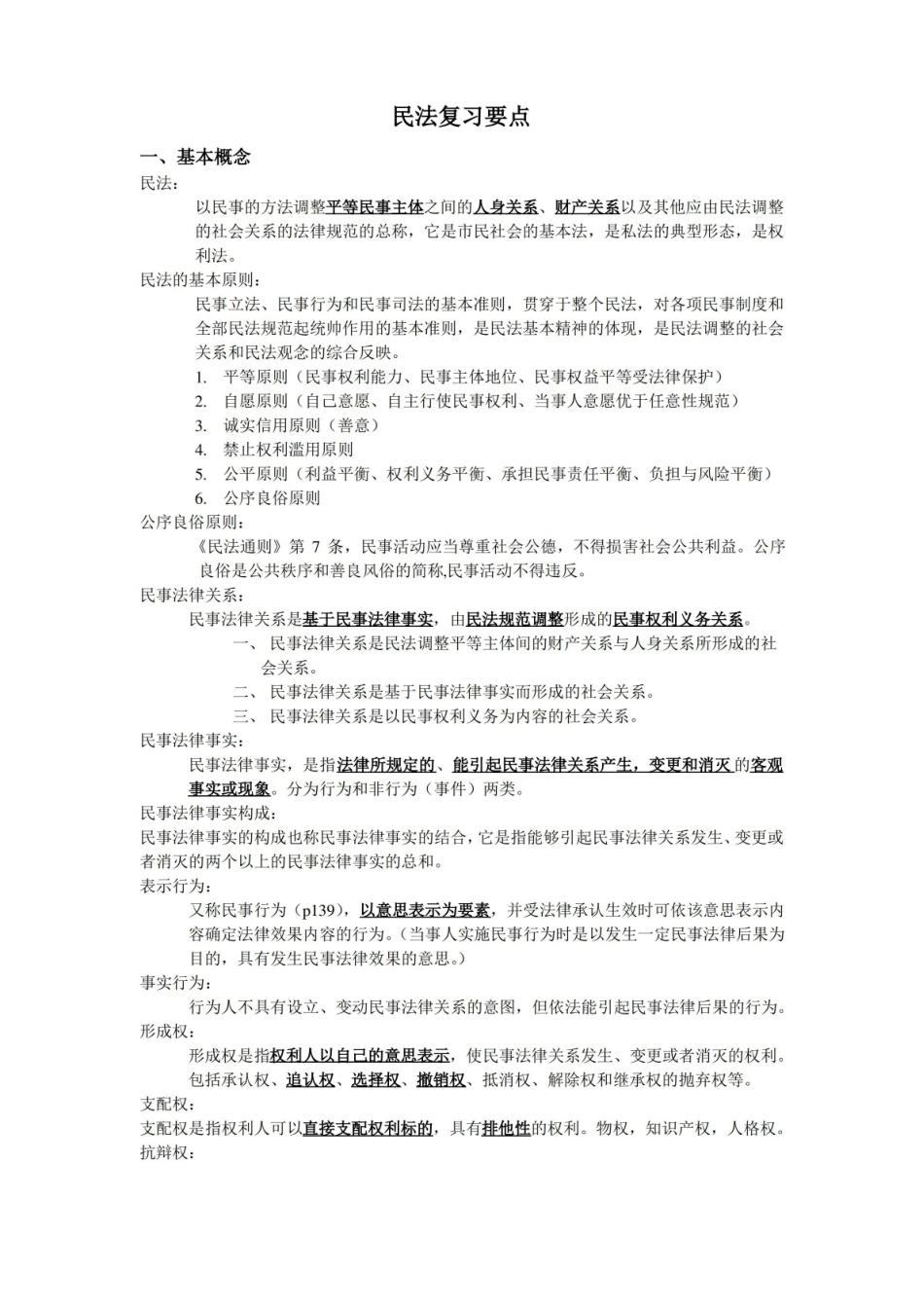 民法总论主要知识点.pdf_第1页