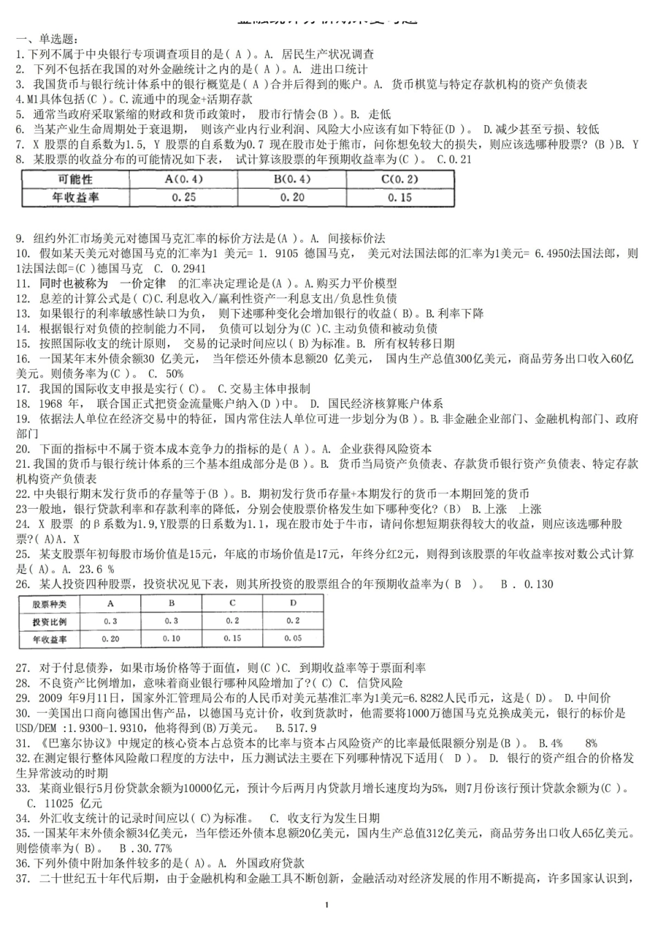 金融统计分析复习题.pdf_第1页