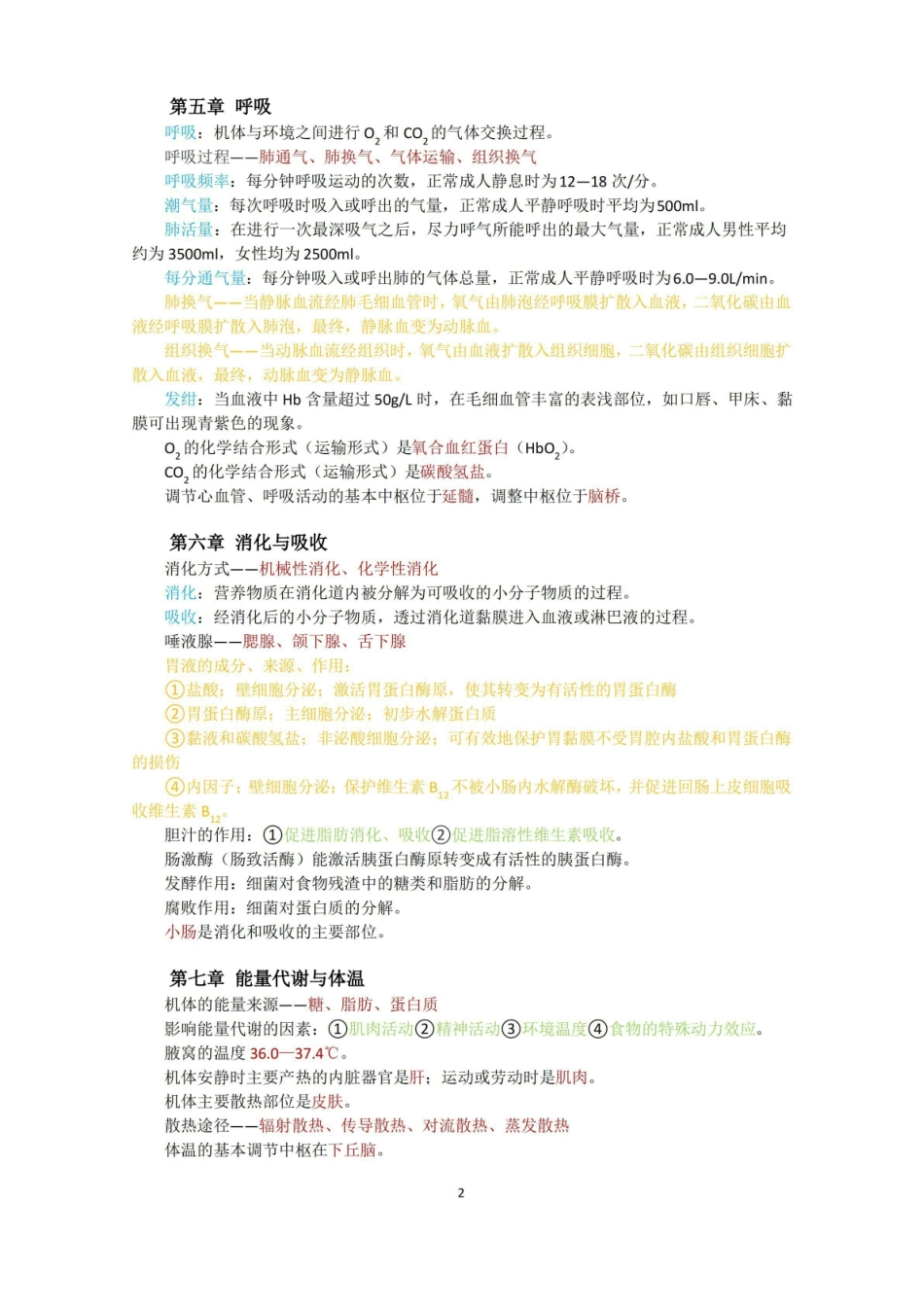 人体生理学知识要点.pdf_第2页