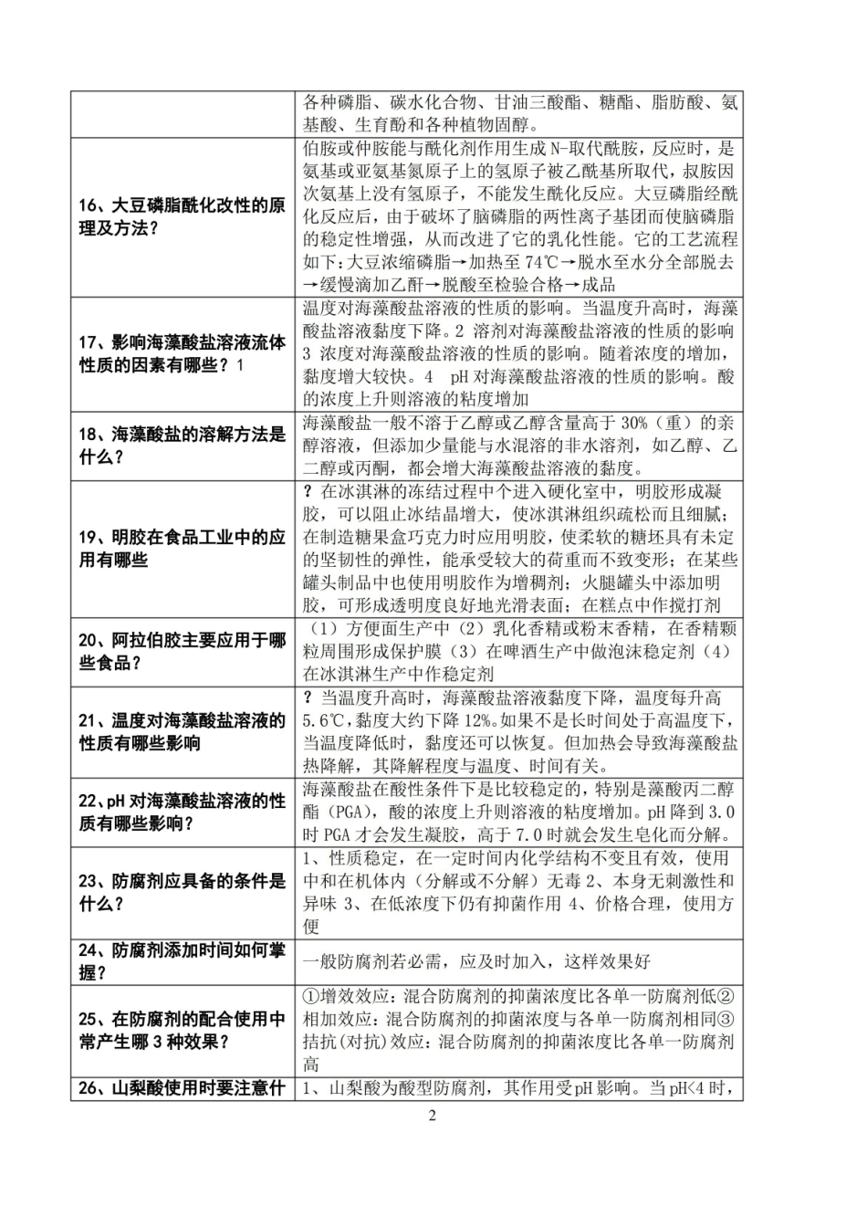 食品添加剂考试习题及答案.pdf_第2页