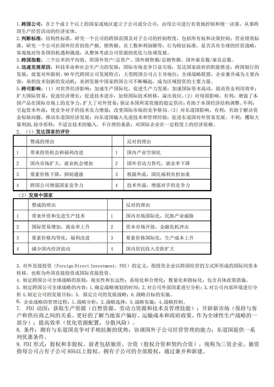 跨国公司经营与管理知识点.pdf_第1页