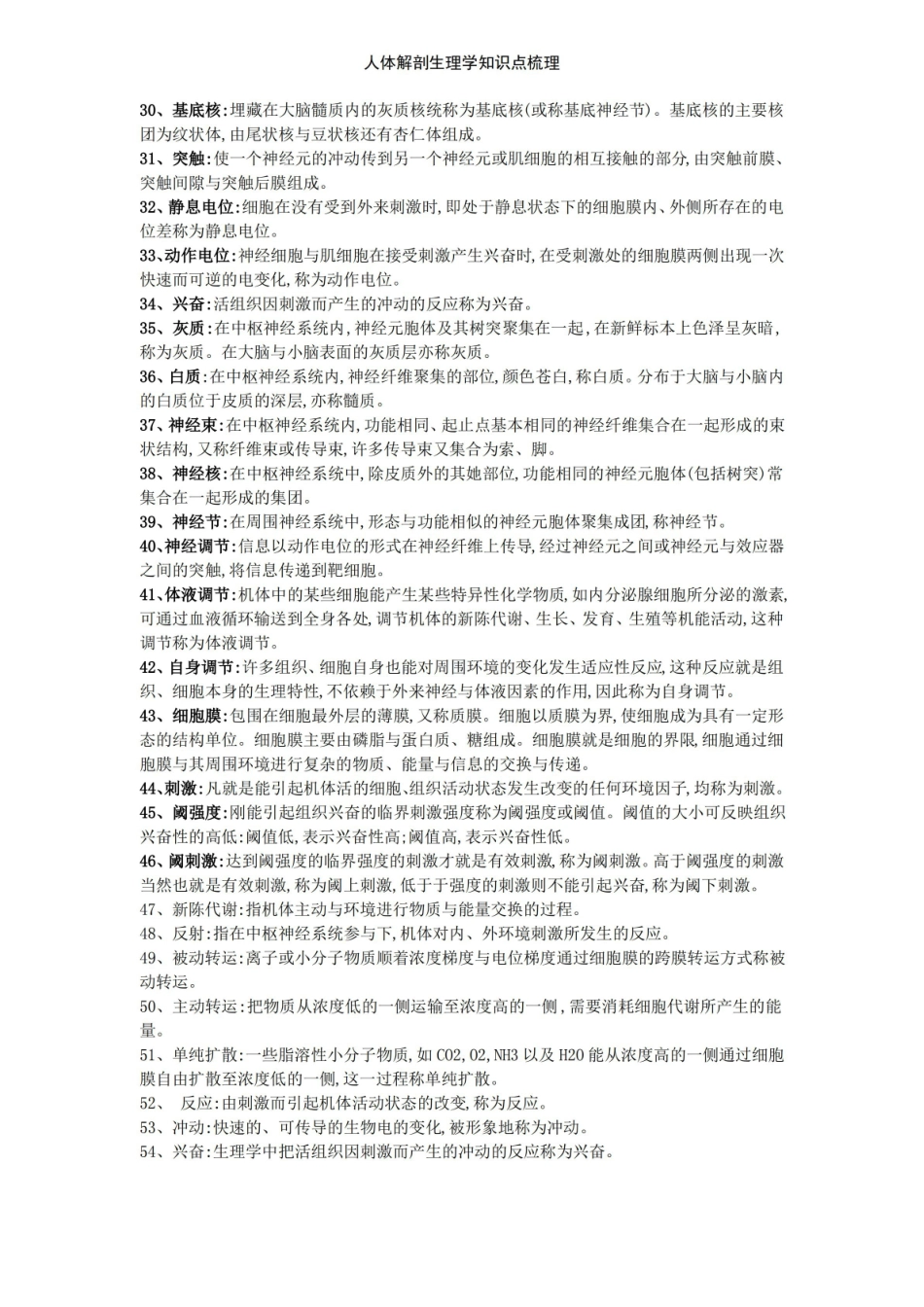 人体解剖生理学知识点梳理.pdf_第2页