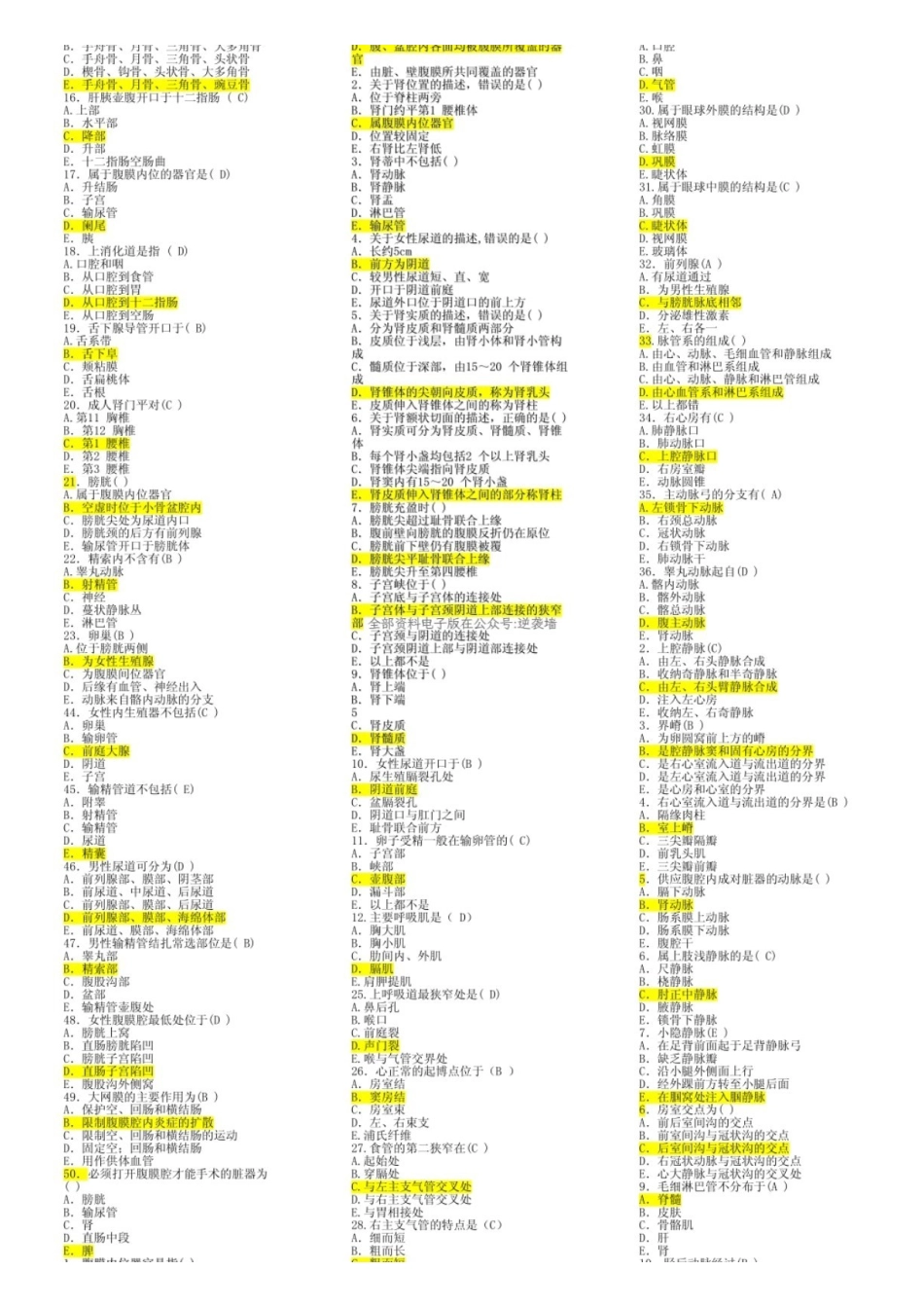 系统解剖学完整题库.pdf_第3页