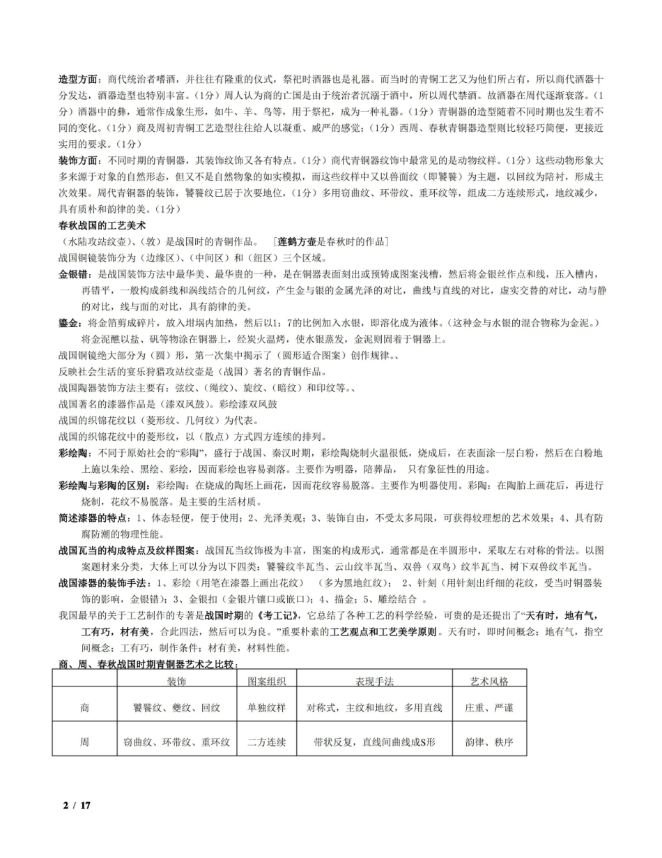 中国工艺美术史考试要点(整理过-比较全).pdf_第2页