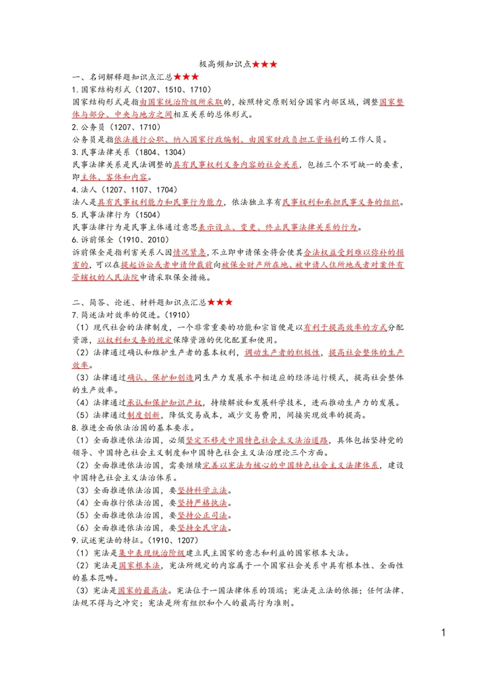 自考-法学概论【主观题汇总】重点内容.pdf_第2页