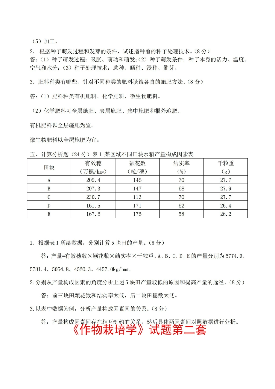 作物栽培学试题共7套.pdf_第3页