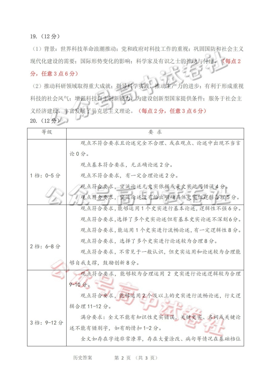 2026年哈尔滨市高考第一次模拟考试历史答案_.pdf_第2页